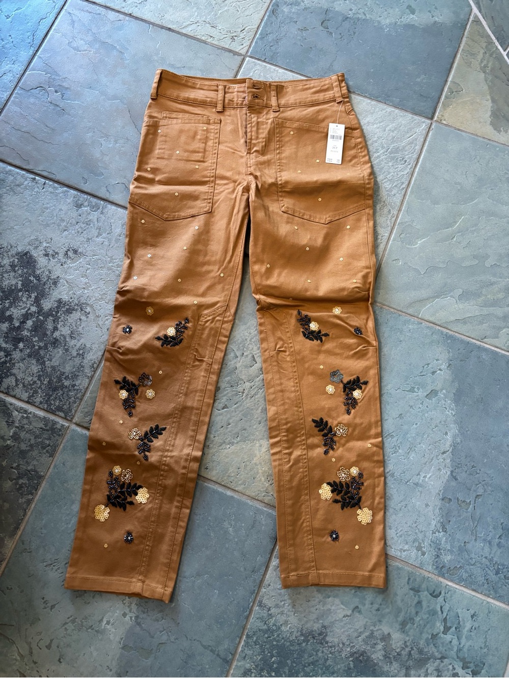 NWT Pilcro Embellished Canvas Pants